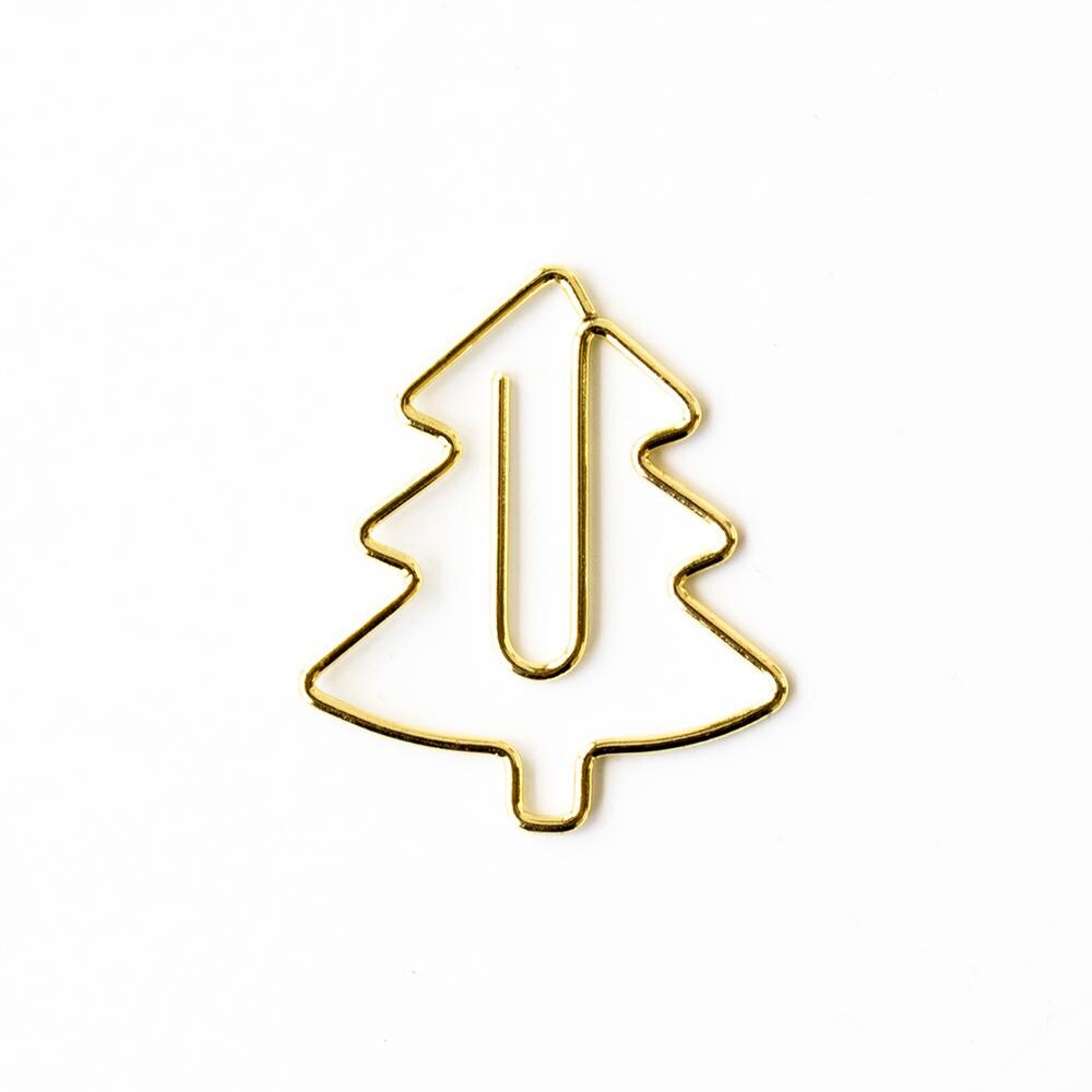 X-mas Clip Tree – Goldene Tannenbaum Büroklammer 30 x 25 mm
