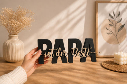 3MF | 3D DRUCKDATEI Papa ist der Beste – Vatertag Deko mit kommerzieller Nutzung