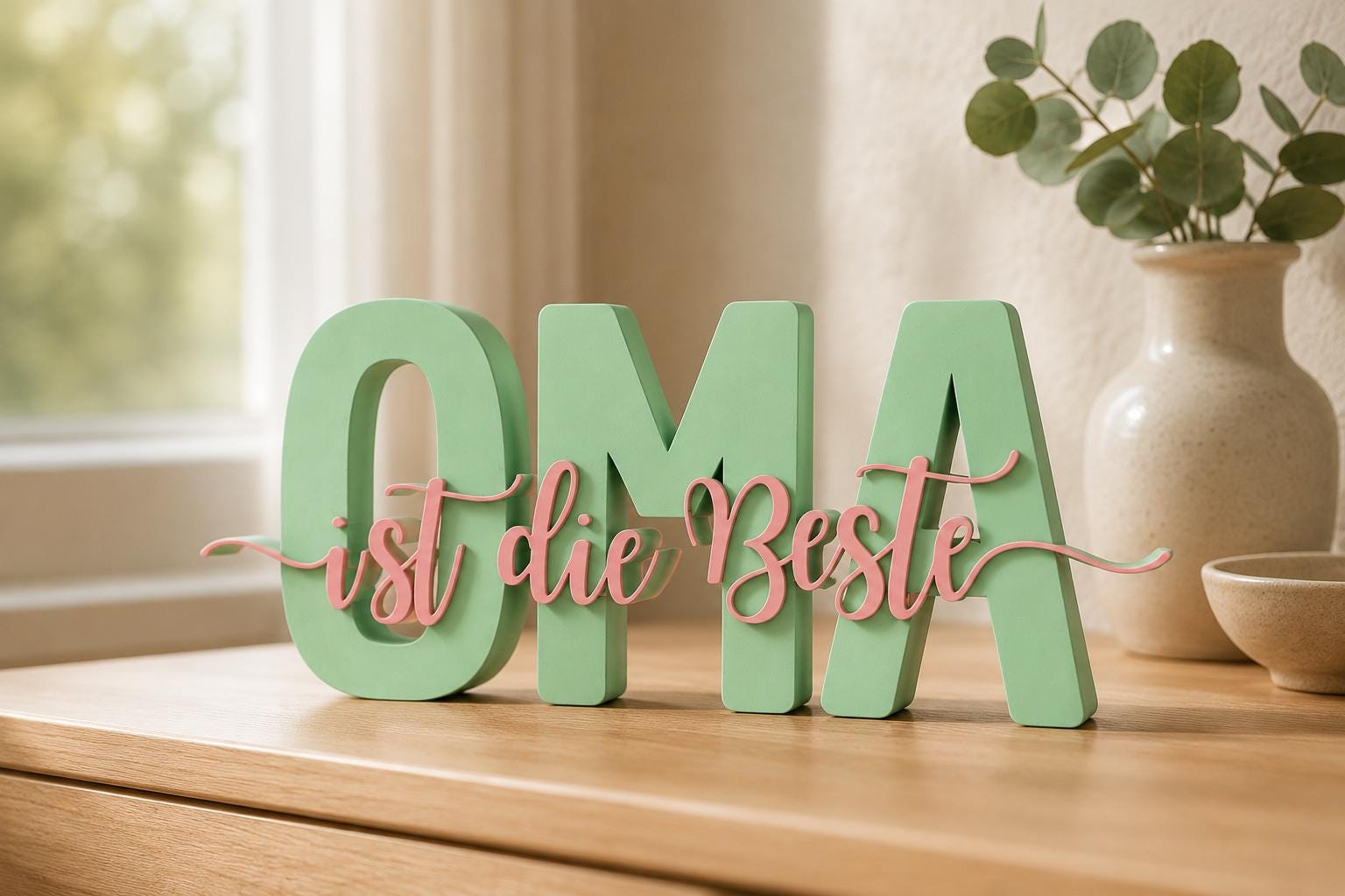 3MF | 3D Druckdatei Oma ist die Beste – Geschenk Omi Deko mit kommerzieller Nutzung
