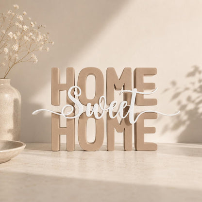 Home Sweet Home STL Datei & 3MF | 3D Druck Schriftzug für Wohnzimmer | Dekoration | Bambu Lab kompatibel | kommerzielle Nutzung