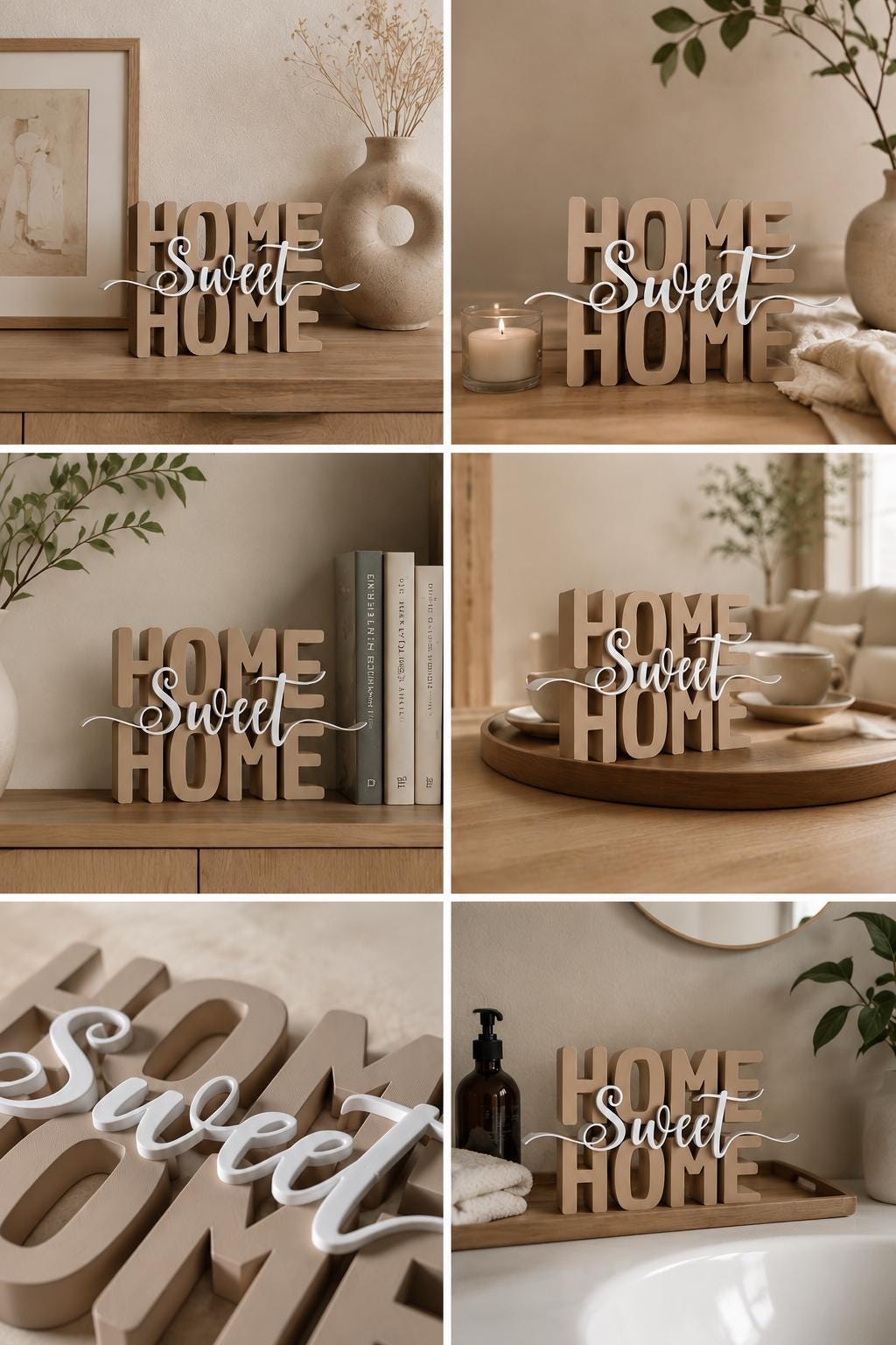 Home Sweet Home STL Datei & 3MF | 3D Druck Schriftzug für Wohnzimmer | Dekoration | Bambu Lab kompatibel | kommerzielle Nutzung