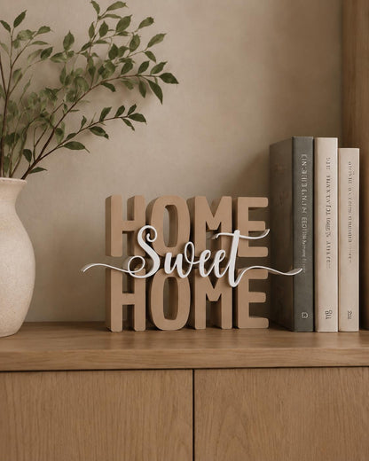 Home Sweet Home STL Datei & 3MF | 3D Druck Schriftzug für Wohnzimmer | Dekoration | Bambu Lab kompatibel | kommerzielle Nutzung