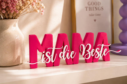 3MF | 3D DRUCKDATEI Mama ist die Beste – Muttertag Deko mit kommerzieller Nutzung