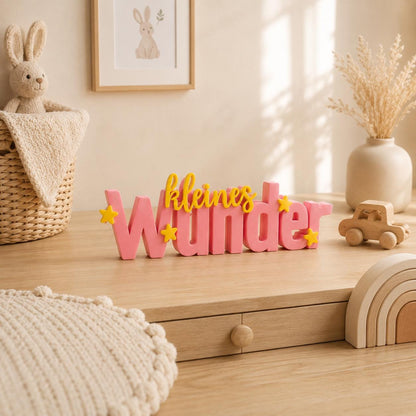 3MF | 3D Druckdatei kleines Wunder – Babygeschenk Kinderzimmer Deko mit kommerzieller Nutzung