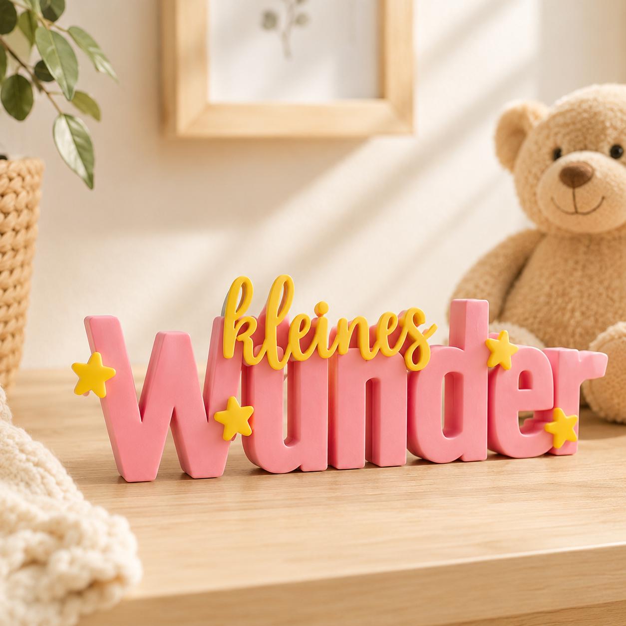 3MF | 3D Druckdatei kleines Wunder – Babygeschenk Kinderzimmer Deko mit kommerzieller Nutzung