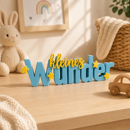 3MF | 3D Druckdatei kleines Wunder – Babygeschenk Kinderzimmer Deko mit kommerzieller Nutzung