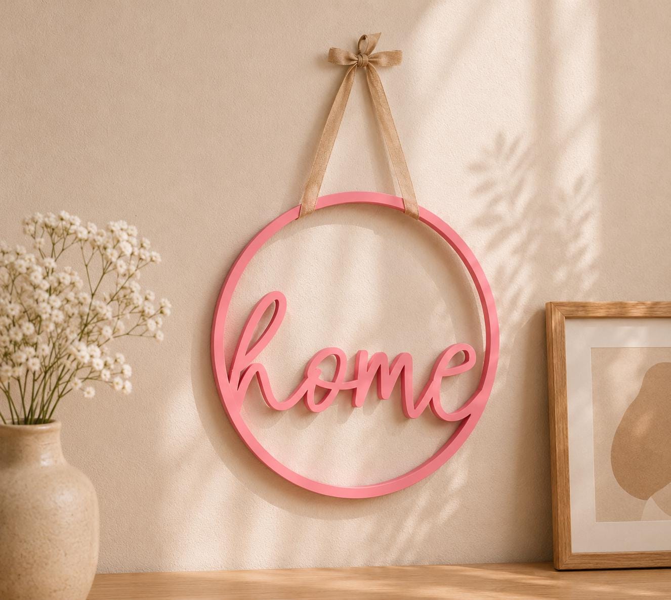 3D-Druck Datei Türschild Home rund | STL Download für moderne Türdekoration & Haustür Deko | inkl. Gewerbelizenz für Verkauf