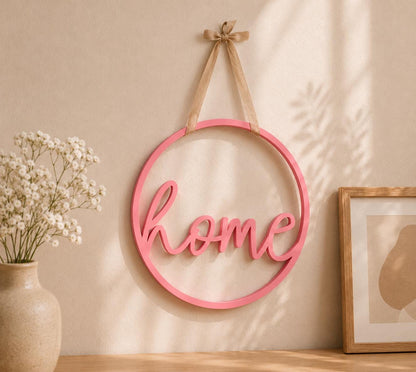 3D-Druck Datei Türschild Home rund | STL Download für moderne Türdekoration & Haustür Deko | inkl. Gewerbelizenz für Verkauf