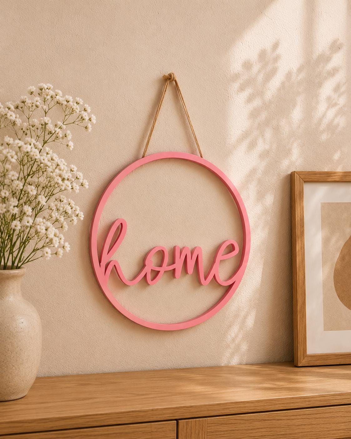 3D-Druck Datei Türschild Home rund | STL Download für moderne Türdekoration & Haustür Deko | inkl. Gewerbelizenz für Verkauf