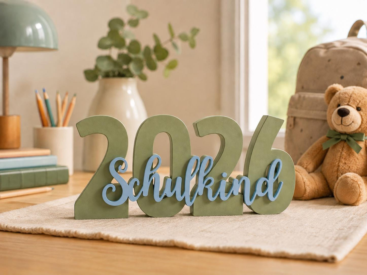 3MF | 3D Druckdatei Schulkind 2026 STL Datei | Deko zur Einschulung für Mädchen & Jungen | Digital Download inkl. Gewerbelizenz