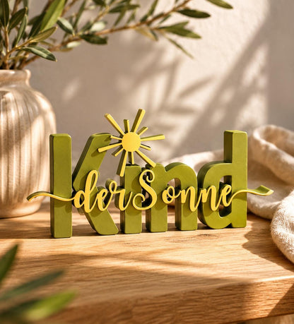 Kind der Sonne STL Datei & 3MF | 3D Druck Schriftzug für Kinderzimmer | Dekoration | Bambu Lab kompatibel | kommerzielle Nutzung