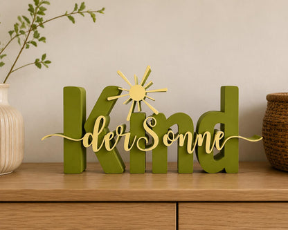 Kind der Sonne STL Datei & 3MF | 3D Druck Schriftzug für Kinderzimmer | Dekoration | Bambu Lab kompatibel | kommerzielle Nutzung