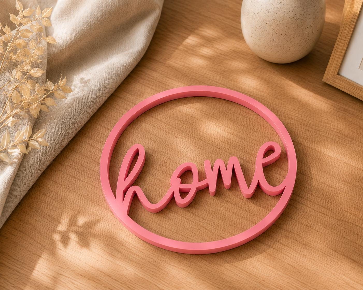 3D-Druck Datei Türschild Home rund | STL Download für moderne Türdekoration & Haustür Deko | inkl. Gewerbelizenz für Verkauf