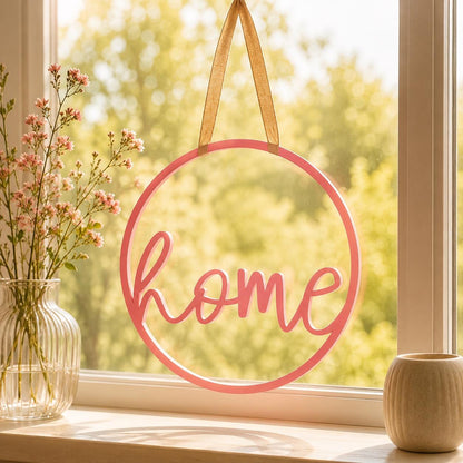 3D-Druck Datei Türschild Home rund | STL Download für moderne Türdekoration & Haustür Deko | inkl. Gewerbelizenz für Verkauf