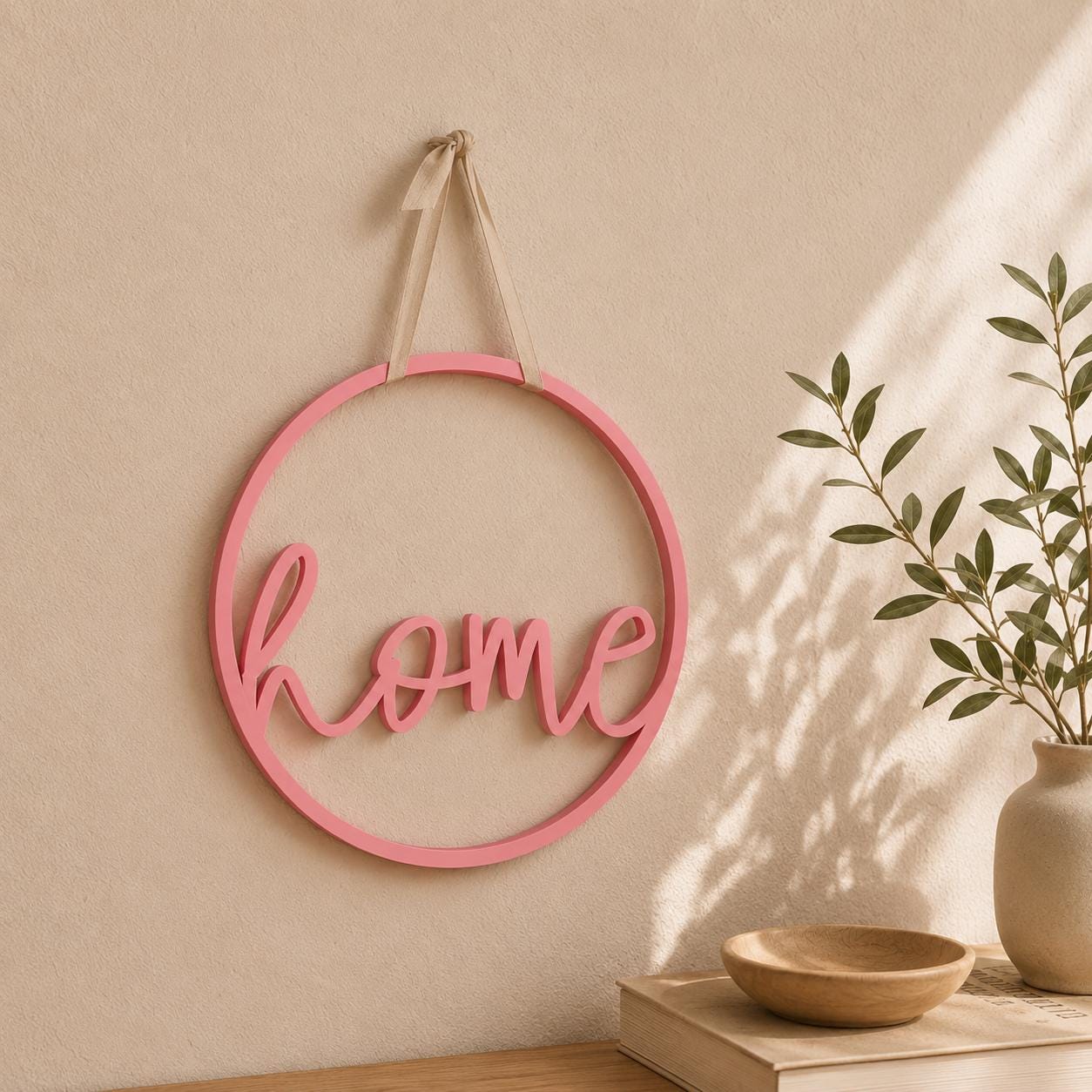 3D-Druck Datei Türschild Home rund | STL Download für moderne Türdekoration & Haustür Deko | inkl. Gewerbelizenz für Verkauf