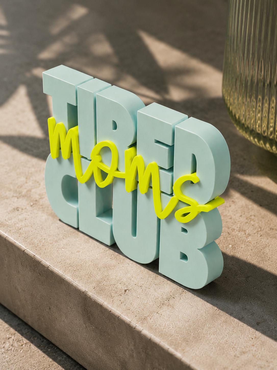 Tired Moms Club STL Datei | 3D Druckdatei mit unbegrenzter kommerzieller Nutzung | Mama Deko | Mom Life | Digital Download STL