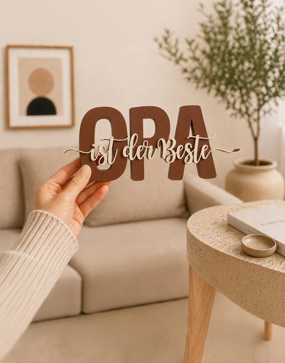 3MF | 3D Druckdatei Opa ist der Beste – Vatertag Deko mit kommerzieller Nutzung