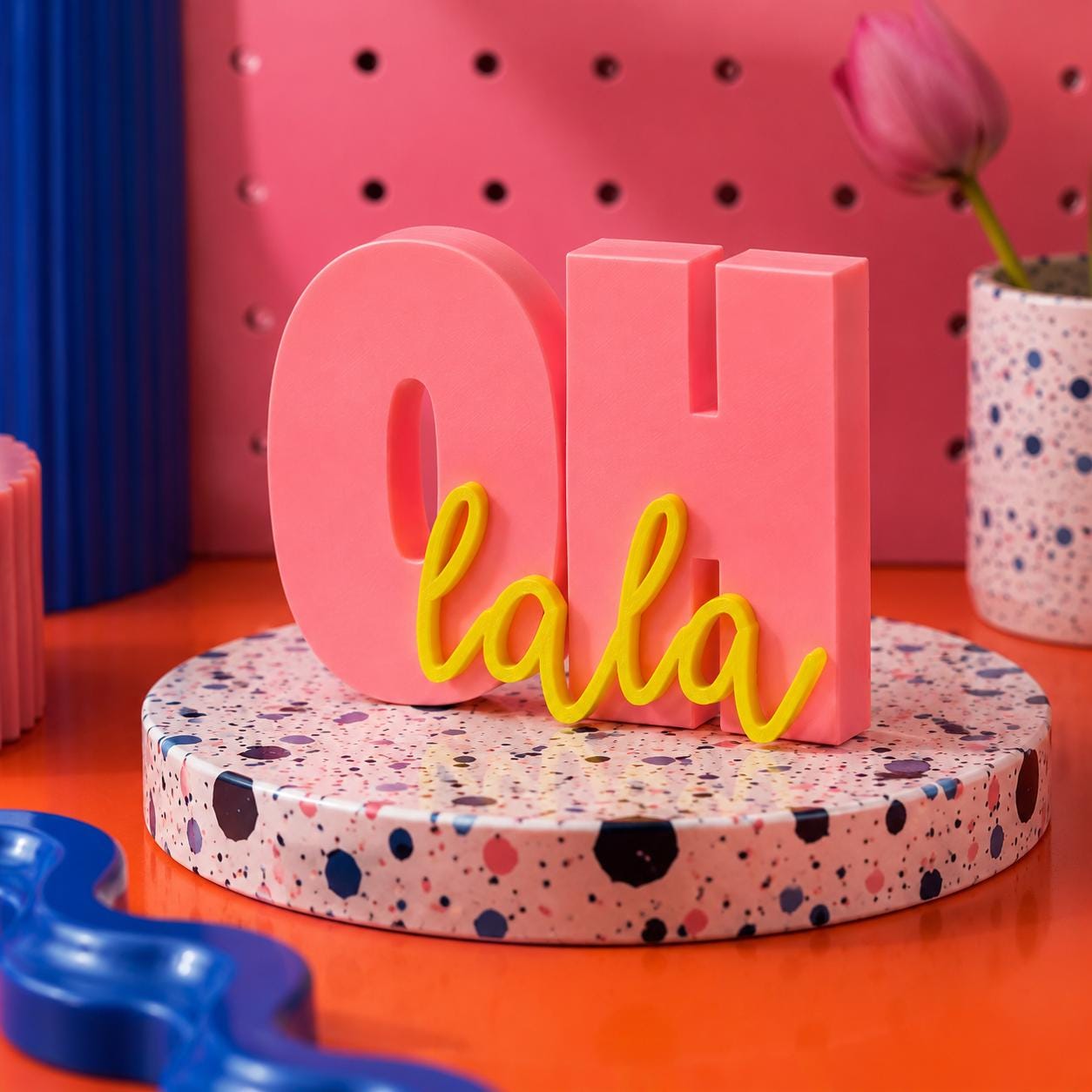 OH LALA - 3D Druckdatei STL zum Selberdrucken | Deko Schriftzug für moderne Einrichtung | inkl. unbegrenzter Gewerbelizenz