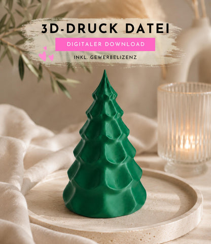 3MF 3D-Druckdatei Tannenbaum | Weihnachtsbaum zum Selberdrucken, moderne Weihnachtsdeko, skalierbares Modell | Download inkl. Gewerbelizenz