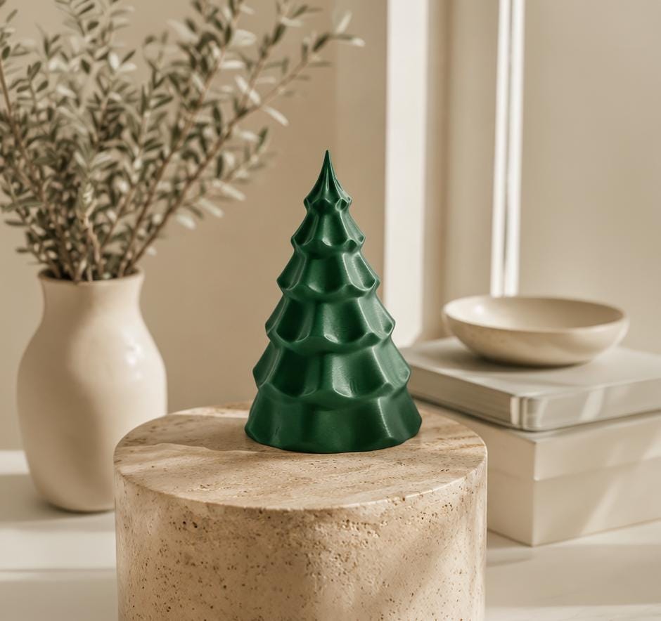 3D Weihnachtsbaum Deko – handgefertigte Tannenbaum-Dekoration groß und klein – festliche, grüne Adventsdeko für Weihnachten als Geschenkidee