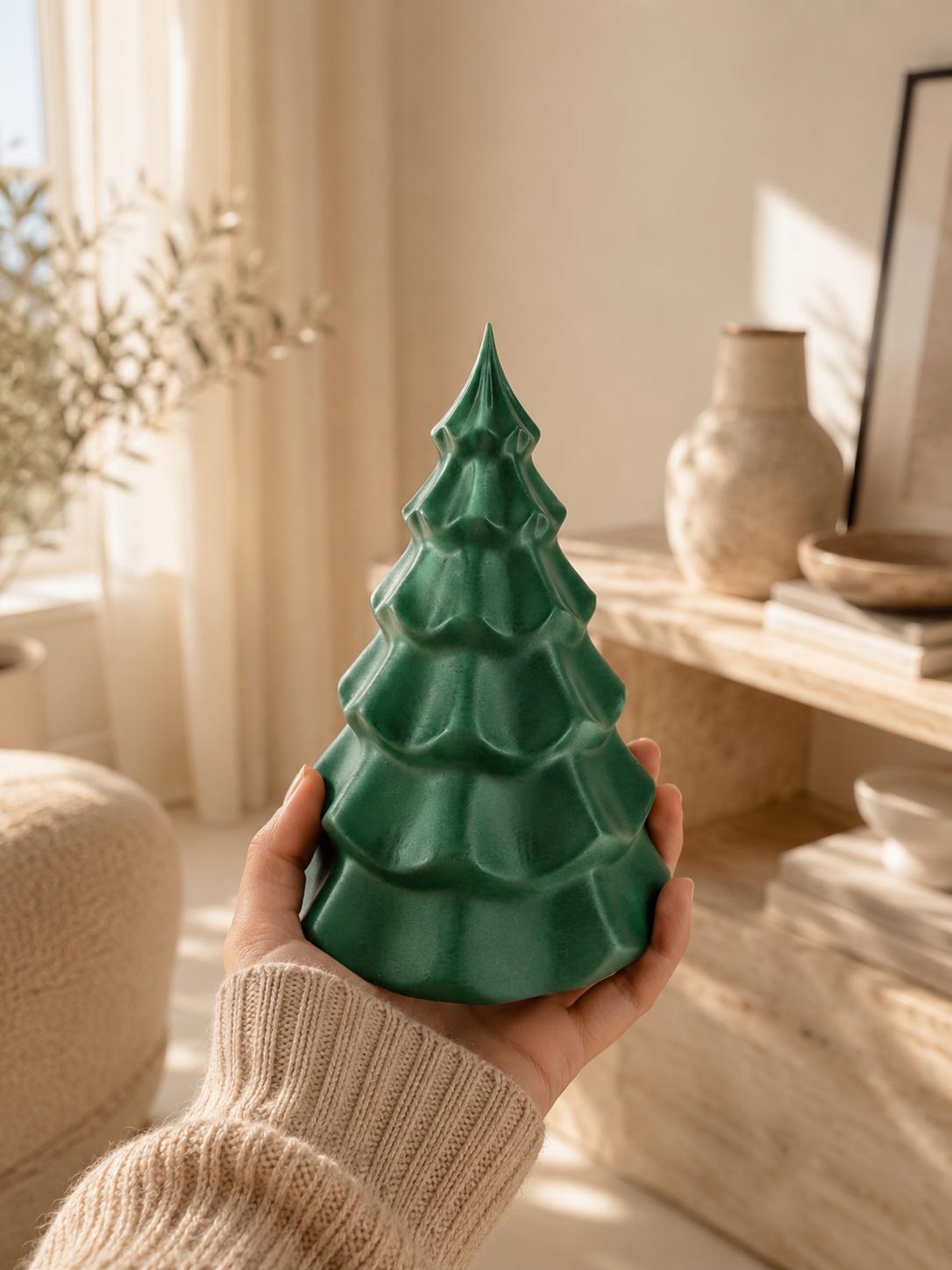 3D Weihnachtsbaum Deko – handgefertigte Tannenbaum-Dekoration groß und klein – festliche, grüne Adventsdeko für Weihnachten als Geschenkidee