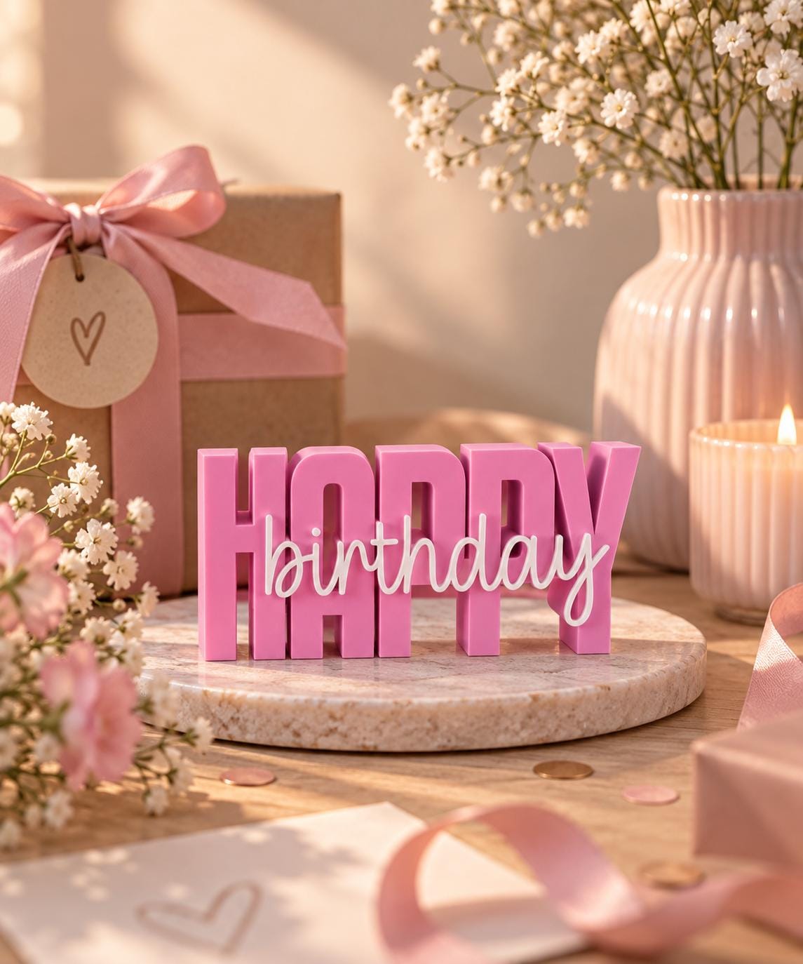 3MF 3D-Druckdatei Happy Birthday STL | Geburtstagsdeko Aufsteller | Party Zubehör Digital Download inkl. unbegrenzter Gewerbelizenz | Feier