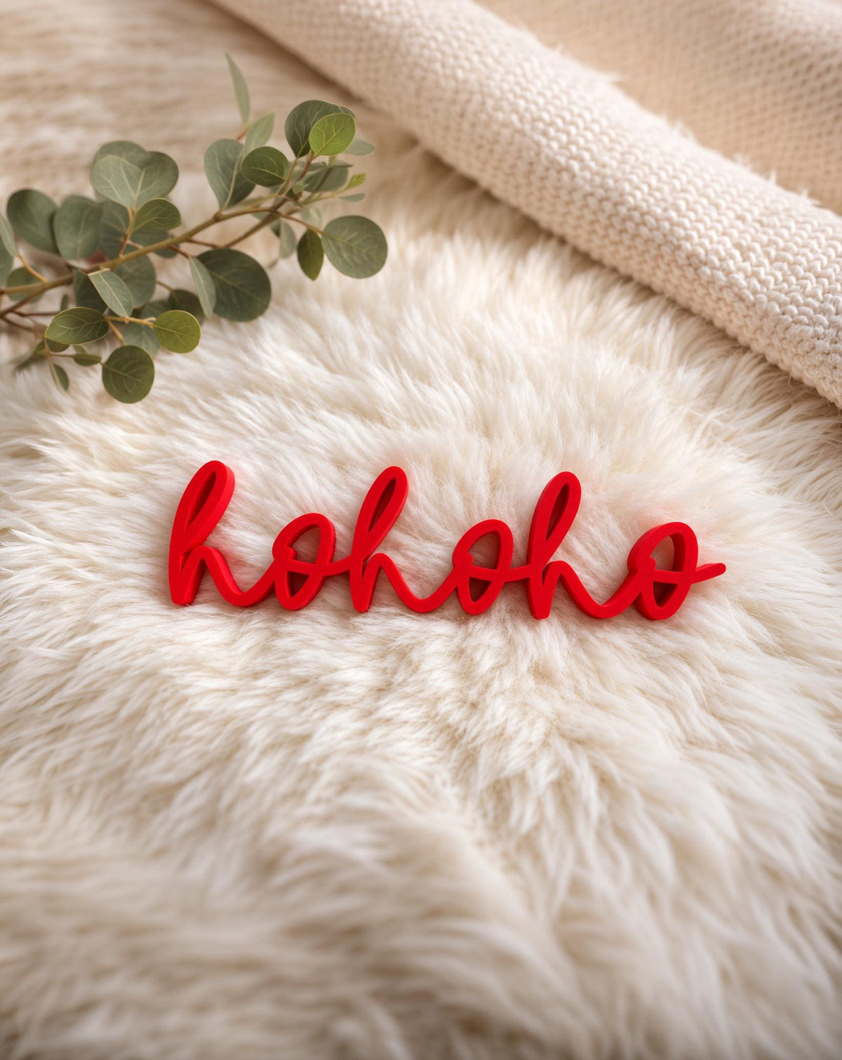 Hohoho 3MF 3D-Druckdatei STL | Weihnachtsdeko Schriftzug gepunktet & glatt | Digital Download inkl. unbegrenzter Gewerbelizenz | Xmas Deko