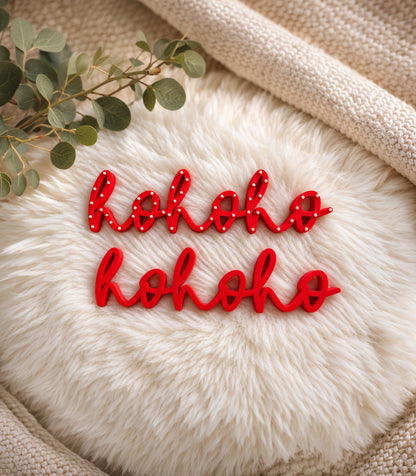 Hohoho 3MF 3D-Druckdatei STL | Weihnachtsdeko Schriftzug gepunktet & glatt | Digital Download inkl. unbegrenzter Gewerbelizenz | Xmas Deko