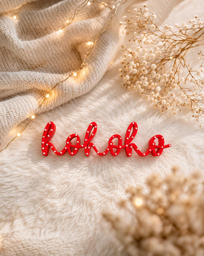 Hohoho 3MF 3D-Druckdatei STL | Weihnachtsdeko Schriftzug gepunktet & glatt | Digital Download inkl. unbegrenzter Gewerbelizenz | Xmas Deko