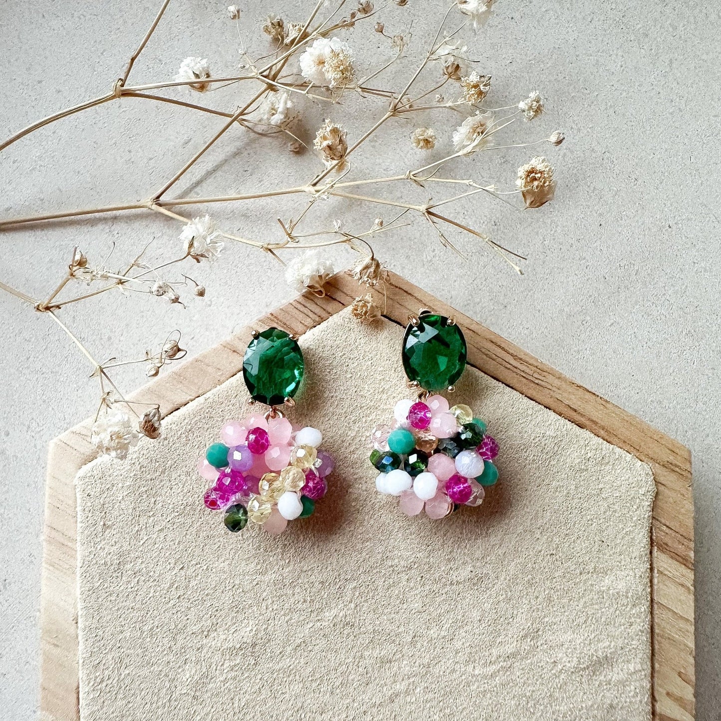 Kleine elegante Glitzer Ohrringe "Florence" - Multicolor Kristallglas - Feenmanufaktur