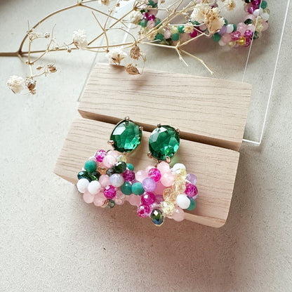 Kleine elegante Glitzer Ohrringe "Florence" - Multicolor Kristallglas - Feenmanufaktur