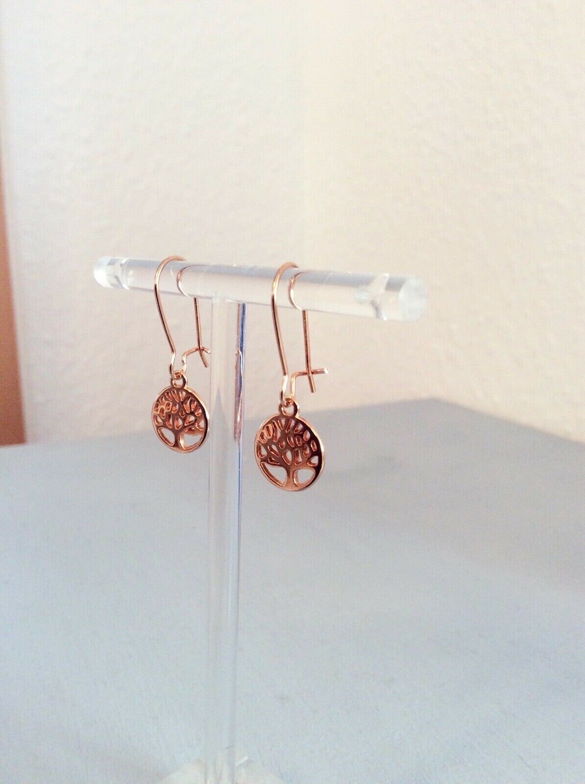 Lebensbaum - Ohrringe in rosegold *handgefertigte Ohrhänger* boho Lebensbaum edle goldene Ohrringe - perfekt als Weihnachtsgeschenk - Feenmanufaktur