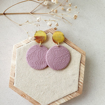Polymer Clay Ohrringe "Becca" altrosa/flieder in gold, silber & roségold - Feenmanufaktur