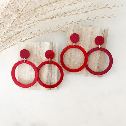Resin Ohrringe "Cherry" in rot - Feenmanufaktur