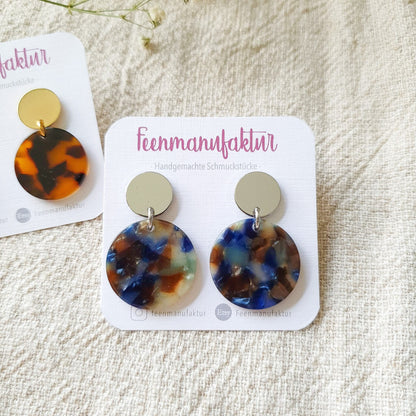 Resin/Epoxid Harz Circle Ohrringe "Tillie" Resin Harz - Feenmanufaktur