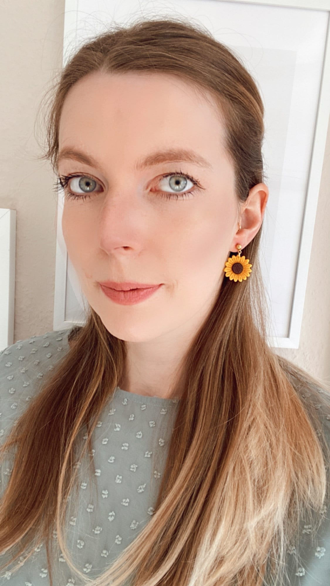 Sonnenblumen Ohrringe aus Polymer Clay Ohrringe gold - Feenmanufaktur
