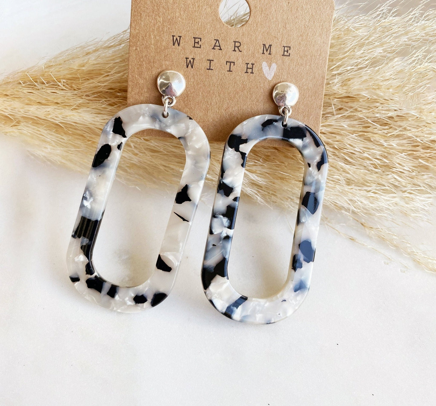 Super leichte Retro Ohrringe Leopard aus Resin Harz - Feenmanufaktur