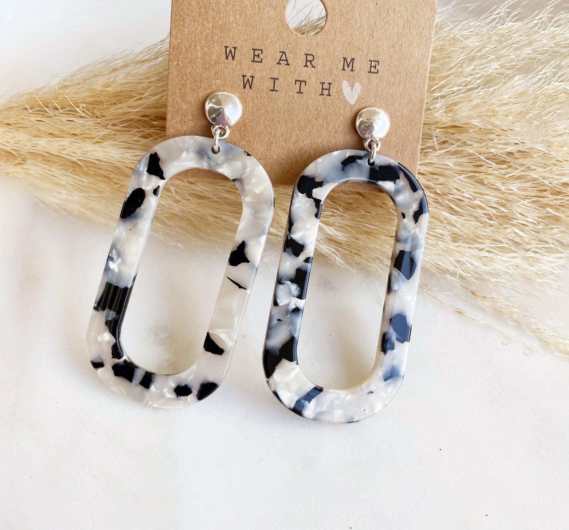 Super leichte Retro Ohrringe Leopard aus Resin Harz - Feenmanufaktur
