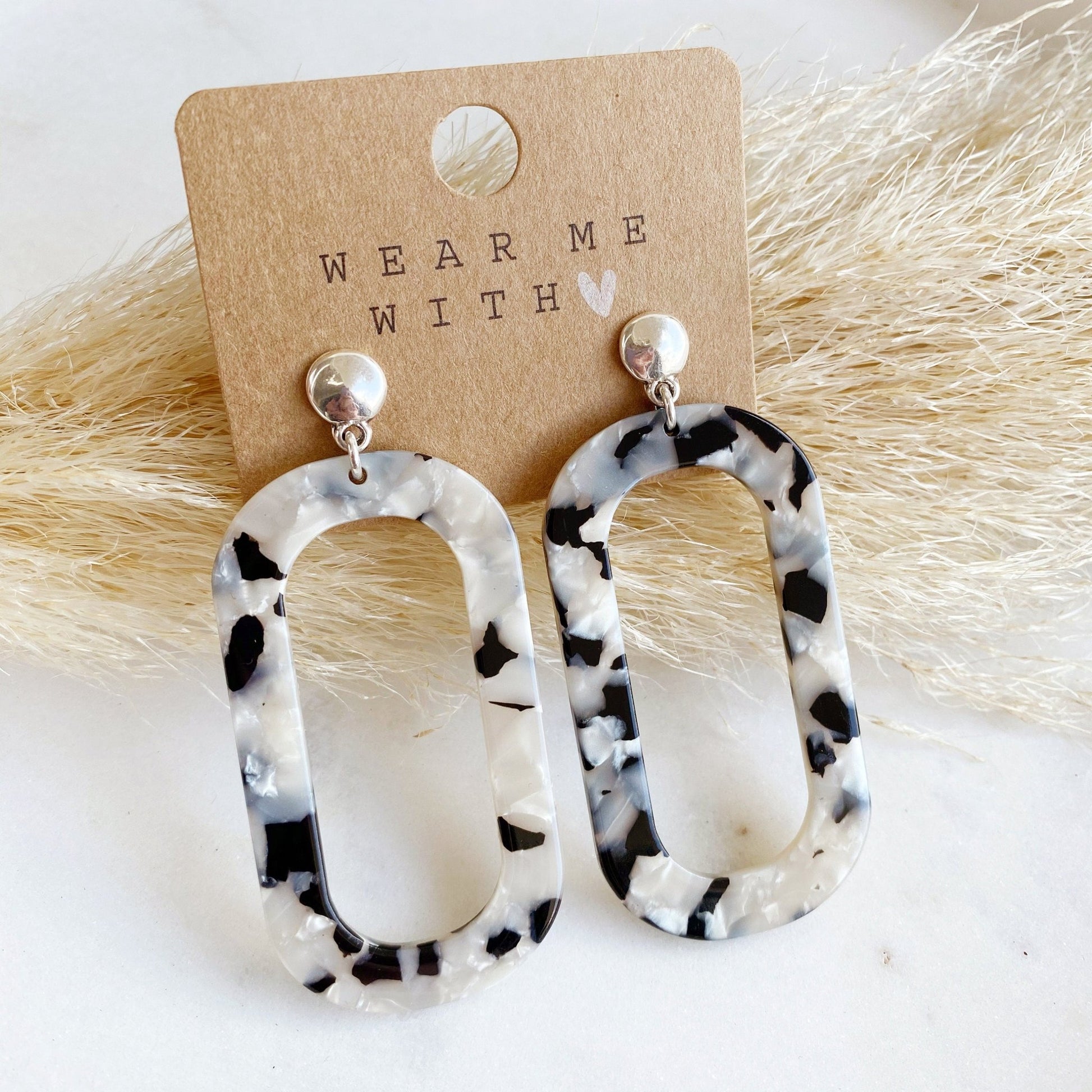 Super leichte Retro Ohrringe Leopard aus Resin Harz - Feenmanufaktur