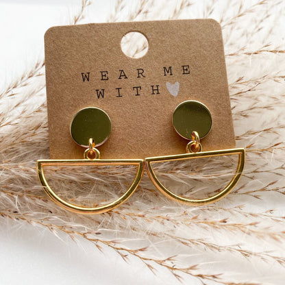 Triangel boho Ohrringe gold oder silber - Feenmanufaktur