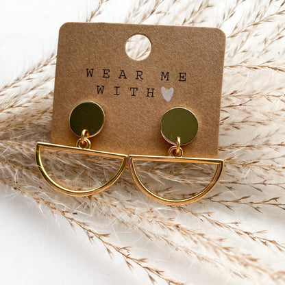 Triangel boho Ohrringe gold oder silber - Feenmanufaktur